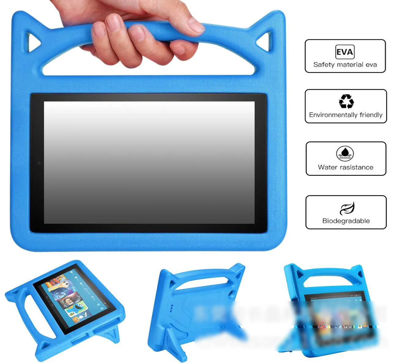 New Design Tablet Case Silicone Anti-fall Case Gradient Tablet Case For Ipad Kindle Fire 7