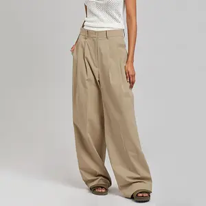 Custom Durable Rope-Belted Back Packet Cargo Pants , Casual Practical Design Women's Pants/