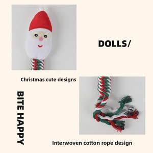 Jouet interactif en corde et tissu <span class=keywords><strong>de</strong></span> coton pour chien, pour le nettoyage des dents et la lutte contre l'ennui, idéal pour Noël - Vente en gros - Product Image 4