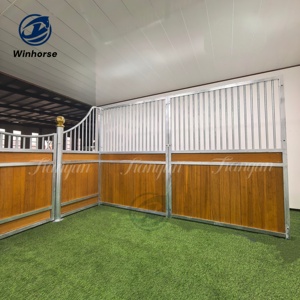 Painel de Divisão de Madeira Compensada para Estábulo de Cavalos com Estrutura de Aço Forte para Separação Confiável do Celeiro - Product Image 3