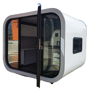 office pod small cabin white simple six square meters soundproof outdoor