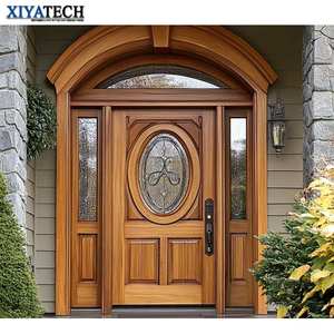 Puerta de entrada moderna XIYATECH, puerta de madera frontal de seguridad para el hogar y la Oficina y puerta de entrada Exterior de colores personalizados de estilo americano - Product Image 1