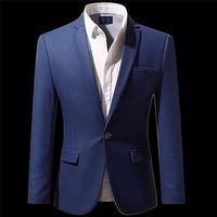 Kaus Pria dengan Harga Murah Slim Fit Bisnis Suit Fashion Plus Ukuran Pria Jas Single Breasted Blazer