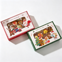 Boîte d'emballage cadeau de Noël vide pour biscuits, bonbons, flocons de neige, nougats, biscuits, boîte à dragées pour mariage et fête