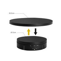 Présentoir rotatif rechargeable 2 en 1 avec grand couvercle de remplacement de 8.66 pouces pour plateau tournant pour la photographie