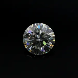 Moissanite rough price carat stone price hot sale round brilliant cut for jewelry and making d&t according to size