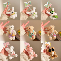 Gantungan Kunci Boneka Grosir Hadiah Promosi Gantungan Tas Desain Karakter Kawaii Mainan Boneka Mini Lembut Lucu Gantungan Kunci Boneka Custom