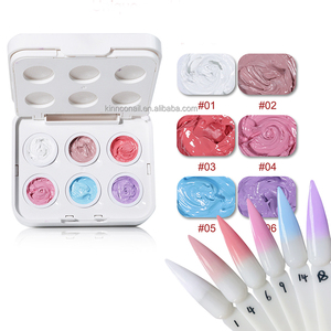 Высококачественный дизайнерский гель KINNCO для ногтей, без УФ/LED-ламп, 6 цветов, 12 мл, нетоксичный, экологичный, с эффектом омбре и пат-пат геля - Product Image 4