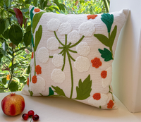 Bantal Sofa Bordir Handuk Berkualitas Tinggi New American Flower Snow Neil