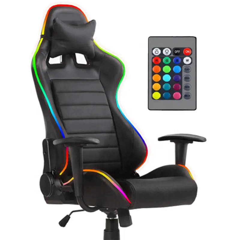 Groothandel Rgb Led Gaming Stoel Custom Logo Computer Racing Stoel Fashional Gebruiker Ras Stoel Voor Gamer