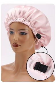 Bonnet en satin de soie double couche pour femme avec bande élastique réglable pour dormir - Portable, imprimé sur mesure avec votre marque - Product Image 4