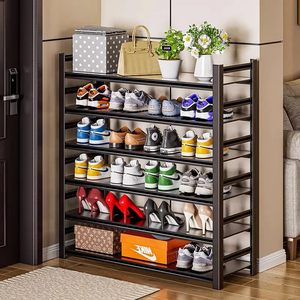 <span class=keywords><strong>Scarpiera</strong></span> Pieghevole Salvaspazio in Metallo, Direttamente dalla Fabbrica, Grande Capacità, Scaffale Regolabile per Soggiorno Domestico - Product Image 4