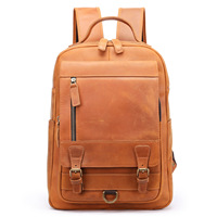 Sac à dos d'affaires en cuir de vachette Crazy Horse grande capacité rétro sacs d'ordinateur sac à dos pour ordinateur portable en cuir véritable pleine fleur