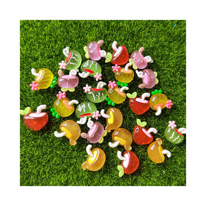 Cabochons d'été ananas pour boissons aux fruits Flatback Resin Kawaii Slime Charms - Product Image 4