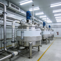 Cuve de mélange en acier inoxydable grande capacité avec agitateur supérieur jusqu'à 20 000 L