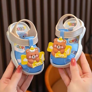 0-<span class=keywords><strong>3</strong></span> Jahre hohle atmungsaktive Kleinkinder-Sandalen Jungen-Hausschuhe Strand-Sandalen Kinder-Hausschuhe Karikatur - Product Image 4