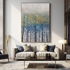 Art mural 3D contemporain, peinture à l'huile abstraite verticale colorée sur toile pour la décoration moderne de la maison et des galeries - Product Image 4