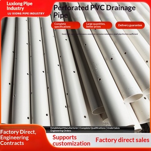 Tubi di Drenaggio in PVC Perforati e Ispessiti Personalizzati dal Produttore, Tubi per <span class=keywords><strong>Irrigazione</strong></span>, Tubi Permeabili all'Acqua per Agricoltura e Paesaggistica - Product Image 5