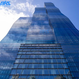 Diseño moderno Muro cortina de vidrio Edificio <span class=keywords><strong>Fachada</strong></span> Panel de vidrio bajo E Perfil de aluminio Acristalamiento para servicios de reparación de fachadas disponibles - Product Image 2