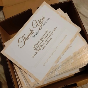 कस्टम धन्यवाद कार्ड व्यक्तिगत लोगो मुद्रण थोक आदेश के लिए व्यक्तिगत लोगो मुद्रण थोक आदेश - Product Image 1