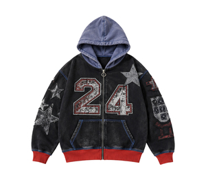 TOOHOO Custom Hoodies Manufacturer 500GSM Heavyweight Boxy Fit Hoodie <b>Men's</b> Streetwear Vintage Acid Wash Hoodie Blank <b>Pullovers</b> - Product Image 2
