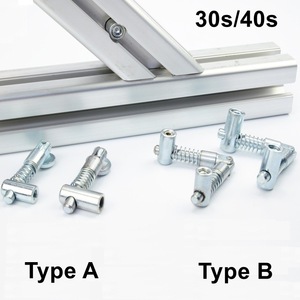 3040 Aluminum Profile Connectors Diagonal Riveted Type For 3040 Profiles Carbon Steel Silver Home Improvement Hardware - Product Image 4