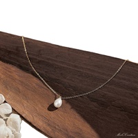 Collier pendentif géométrique en imitation perle, plaqué or 14 carats, chaîne à maillons, bijoux pour femmes, collier de clavicule
