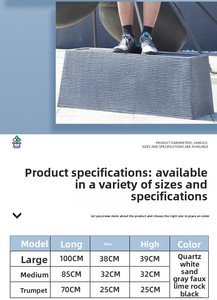 Fioriera rettangolare mobile <span class=keywords><strong>in</strong></span> resina plastica di <span class=keywords><strong>grandi</strong></span> dimensioni per balconi, cortili e giardini, ideale per la coltivazione all'aperto. - Product Image 5