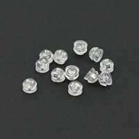 Dos de boucle d'oreille en silicone argenté Verrouillage Dos de boucle d'oreille sécurisé Dos de boucle d'oreille hypoallergénique doux et transparent pour oreilles tombantes