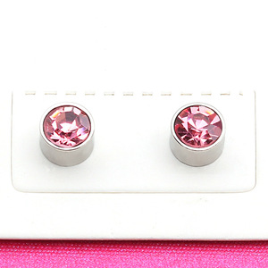 Fashion Stainless Steel Magnetic Ear Cuffs 5mm Zirconia Stud <b>Earrings</b> for Men & Women - No <b>Piercing</b> Ear Clip - Product Image 5