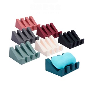 Soap Bar Holder for Bathroom Silicone Drain Dispenser Anti-slip Drain Soap Container Free Punch Soap Dish - Product Image 4