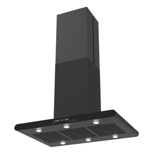 Màu đen đảo bếp mui xe: Bảng điều khiển với các cạnh tròn, đèn LED tròn, 3 bộ lọc vách ngăn & hút mạnh mẽ - Product Image 6