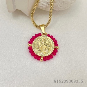 Bijoux fantaisie meilleure vente Religieux perles vierges Pendentif collier <span class=keywords><strong>saint</strong></span> Pour les femmes Cadeau - Product Image 2