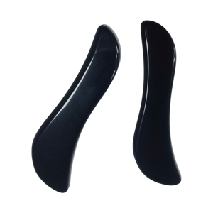Multifunctional S-Shape Obsidian Gua Sha Scraping Board Body Meridian <b>Massage</b> StoneShoulder & Back Relief Massager - Product Image 2