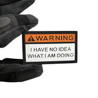 Patch moral personnalisé « Avertissement Danger » pour brassard, sac à dos tactique, autocollant PVC phosphorescent motif dessin animé