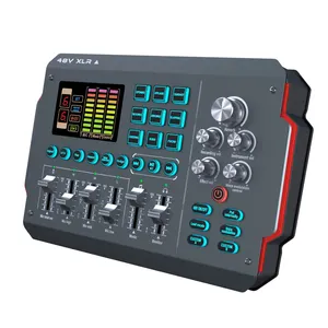 Düşük maliyetli harici Stereo stüdyo topu arayüzü canlı ses kartı 48V XLR mikrofon gürültü azaltma çoklu ses efektleri