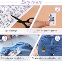Papier à broder non tissé lavable papier stabilisateur de broderie soluble dans l'eau imprimable pour l'artisanat de couture