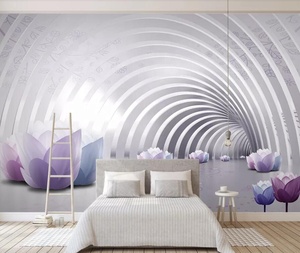 ZHIHAI 3d túnel impresión sala de reunión de Oficina Decoración de la pared artística 8d Club papel pintado - Product Image 4