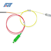 Harga Pabrik APT 1*9 1:9 1x9 Mini Fiber Optik FTTH Unbalanced Hybrid 1x8 PLC Splitter dengan 1x2 FBT Coupler 1x9 PLC Splitter