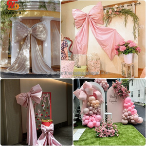 SMOOTHイベント小道具生地シルクジャイアントボウ大すべての色利用可能ビッグボウ結婚式の背景装飾のためのカスタムを受け入れる - Product Image 5