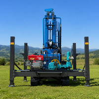 Machine de forage de puits d'eau sur chenilles, équipement de forage de puits, diesel hydraulique, profondeur 200m-300m, plateforme de forage de puits d'eau