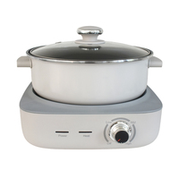 Casserole électrique de cuisine 3,5 L, multifonctionnelle, pour la maison, avec fonctions de cuisson, de bouillie et de friture, et nouvelle conception de poêle électrique