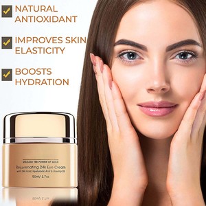 Crema para Ojos de Oro de <span class=keywords><strong>24k</strong></span> con Ácido Hialurónico, Aceite de Rosa Mosqueta, Vitaminas, Antiarrugas y Líneas Finas, Extraordinaria para Disminuir las Ojeras - Product Image 5