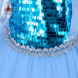 Robe de fête longue à paillettes bleues Yolyolei OEM pour filles de 4 à 12 ans, cosplay <span class=keywords><strong>Elsa</strong></span> <span class=keywords><strong>et</strong></span> <span class=keywords><strong>Anna</strong></span>, robe <span class=keywords><strong>Elsa</strong></span> avec cape fine - Product Image 6