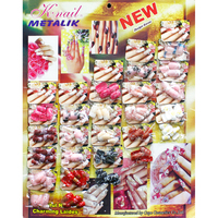G. G.Nail design, 24 patchs de manucure, imprimés mixtes, nouveau style