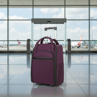 Sac de voyage à roulettes portable unisexe 2026 en tissu Oxford imperméable, avec poignée télescopique, ultra-léger, anti-choc et roulettes fixes
