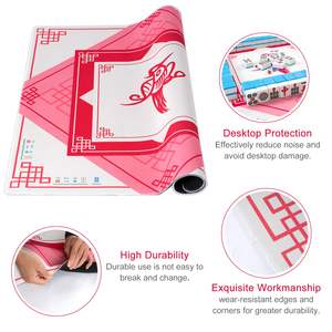 Tapis Mahjong en caoutchouc Tapete Mah Jong Tapis de jeu carré portable personnalisé Mahjongg - Product Image 2