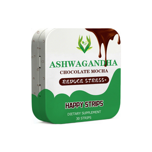 OEM Private Label Ashwagandha Powder Chocolate Mocha Happy Strips <b>Supplement</b> Reduce Stress with Withania Somnifera - Product Image 1