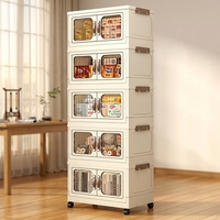 Meuble de rangement empilable et modulaire 1 à 5 niveaux, style nordique, en PP pliable pour serviettes de sport et tapis de yoga