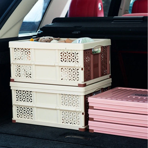 Caja de almacenamiento de plástico rectangular, plegable, apilable, para ropa y artículos diversos, organizador de gran capacidad que ahorra espacio - Product Image 3
